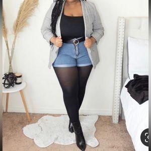 Lane Bryant 16 Baby Blue Textured Two Button Blazer Suit Jacket w/ Pockets